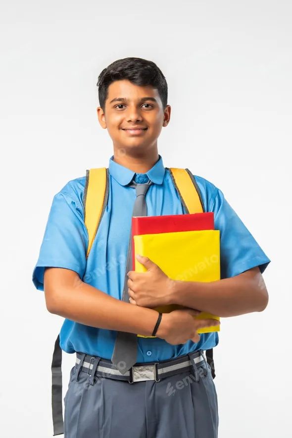 Student with backpack
